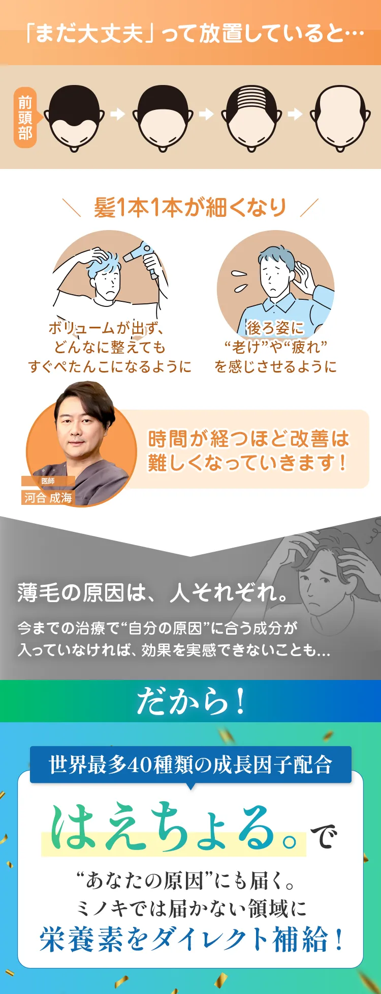全体的なボリュームダウン